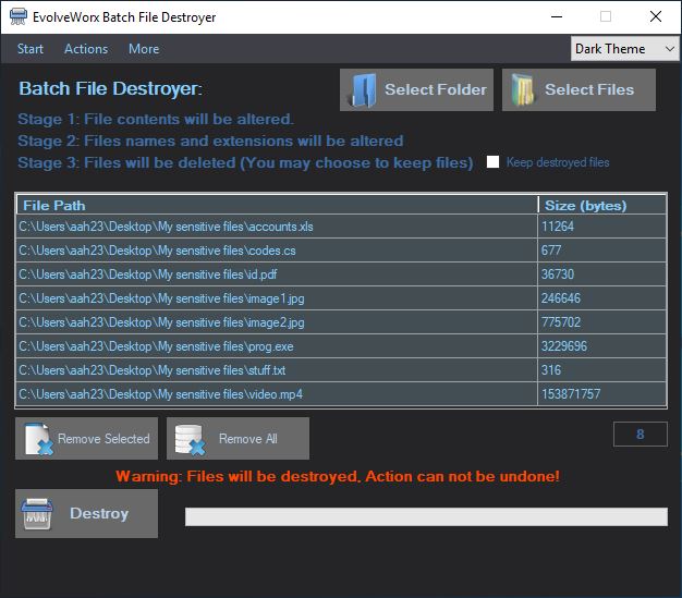 EvolveWorx Batch File Destroyer 1.0.0.0 full